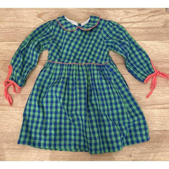 The Oaks Apparel Girls Dress Size 5 Plaid Peter Pan Collar Gingham Check - Picture 1 of 6